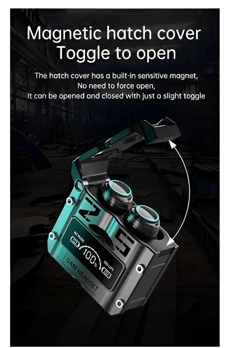 Fone de ouvido sem fio Bluetooth M25 TWS com redução de ruído estéreo e controle por toque para jogos e microfone